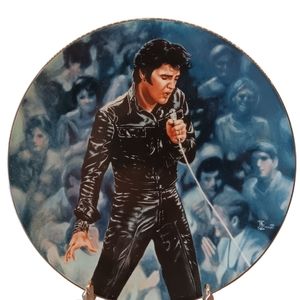 Vtg Elvis Presley "'68 Comeback Special" Plate #2442F 1990 "I'm All Shook Up"
